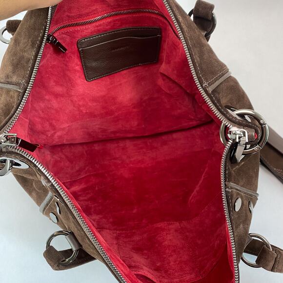 Hammitt Daniel Large Suede Leather Bag in Espresso - Picture 5 of 9